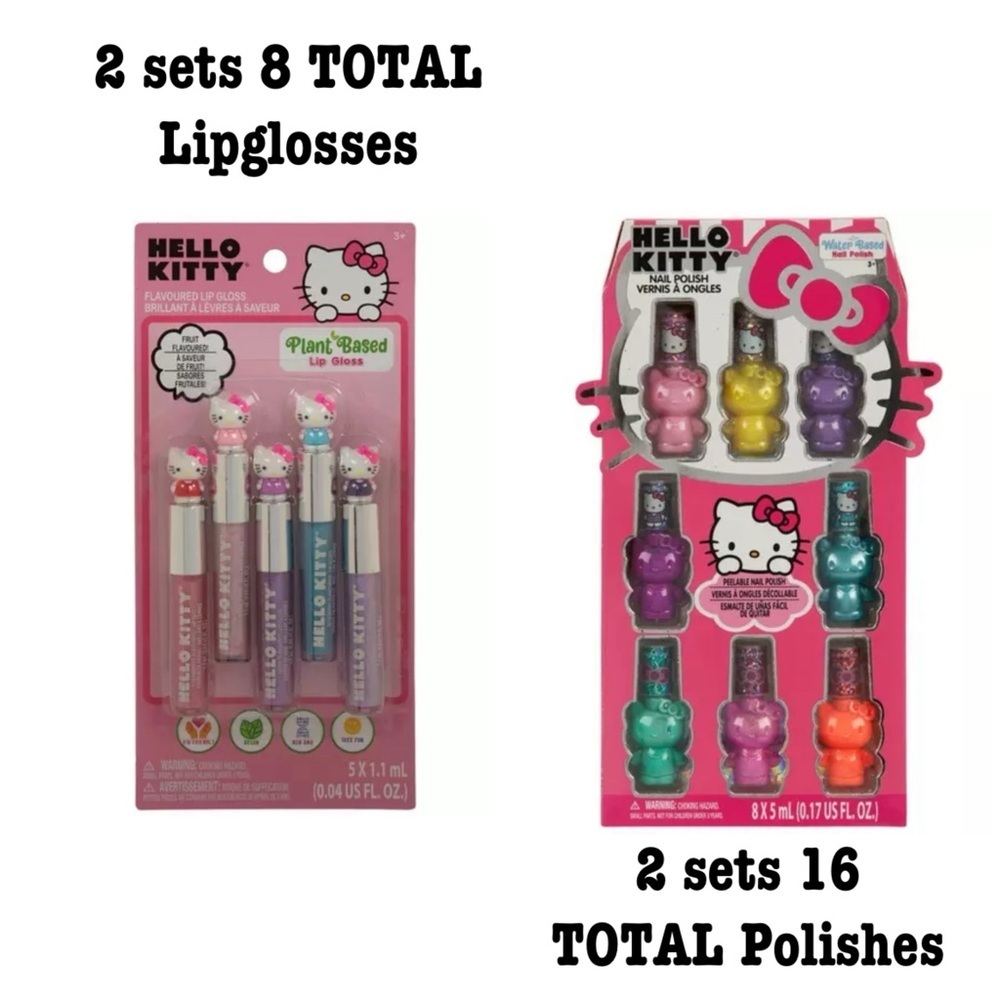Hello Kitty Lipgloss & Polish Sets